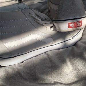 Gray high top Vans